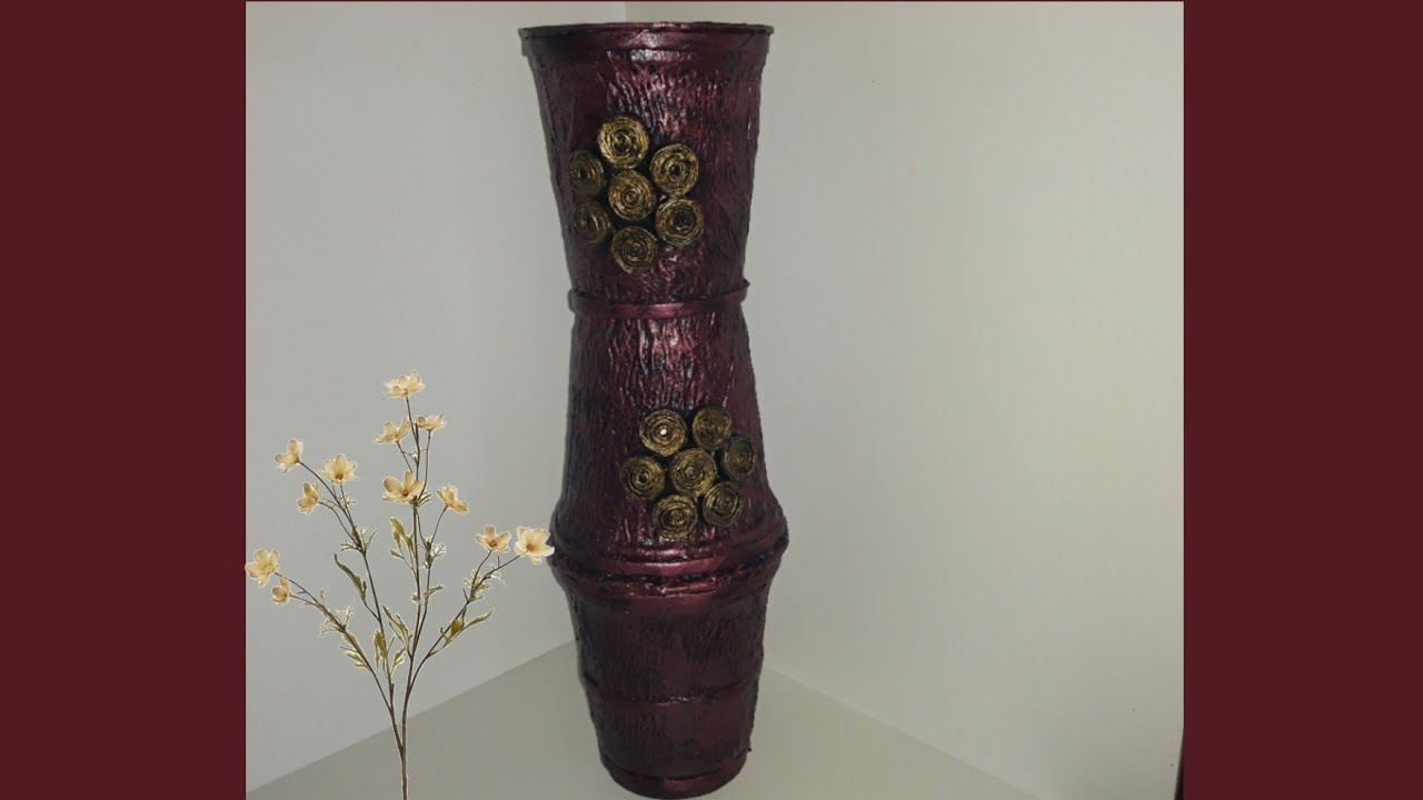 Florero!! Con Vasitos De Dulce Y Papel Periódico♻️