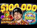 Gems Bonanza was the ONLY Slot that paid in my $100.000 Bonus Hunt today! [Mitch Jones Highlights]