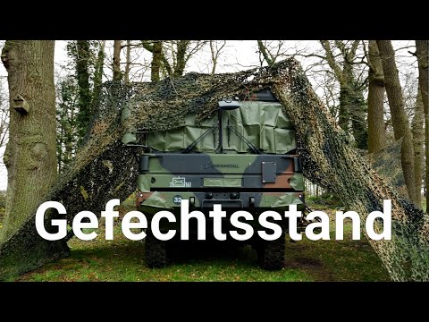 A mobile command post of the German Army Bundeswehr logistic troops