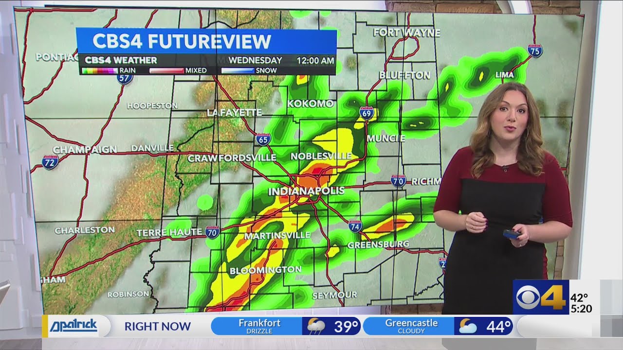Tracking severe storm chances in Indiana tonight - YouTube