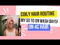 Coily hair care routine 4c hair 2024