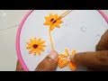 Easy Sunflower Hand Embroidery Tutorial /How to 4 type Of sunflower embroidery