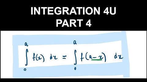 HSC Year 12 Extension 2 (4U) - Integration - Part 4 - Special cases and cool questions
