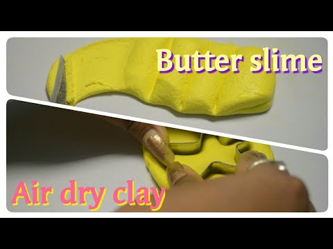 How To Make Butter Slime And Air Dry Clay 2 In 1 Slime Clay