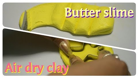 How to make butter slime and air dry clay..!! (2 in 1 slime clay) Easy butter slime recipe