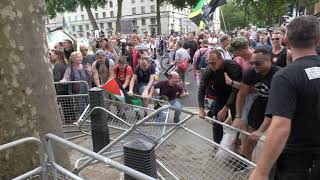 Scuffle Develops Outside Downing Street As Anti-Lockdown Protesters March On London