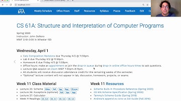 61A Spring 2020 Lecture 26 Video 1
