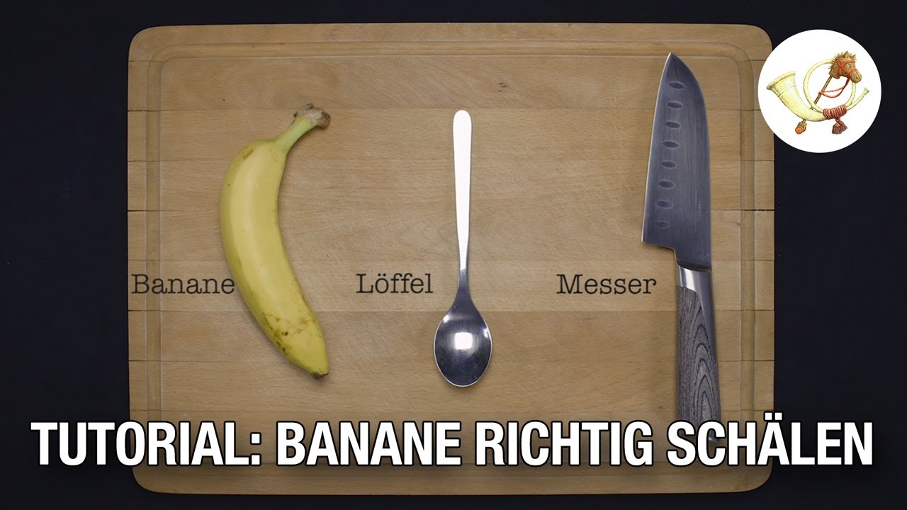 Tutorial: Wie man eine Banane richtig schält - YouTube
