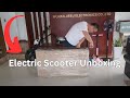 Electric scooter unboxing and setup 2023