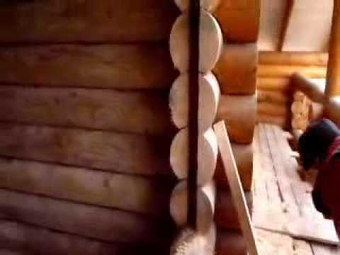 Срубы домов и бань, вставка ройки