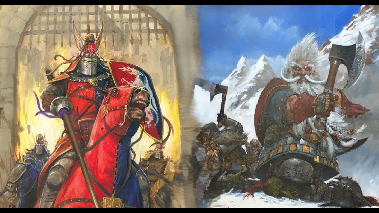 Bretonnia vs dwarfs 2000 pts. Game 3. square based comp