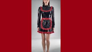 Ruffle Trim Shiny Maid Outfit#Style#fashion #ootd