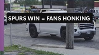 Spurs fans hit the streets with more honking after Sunday's victory