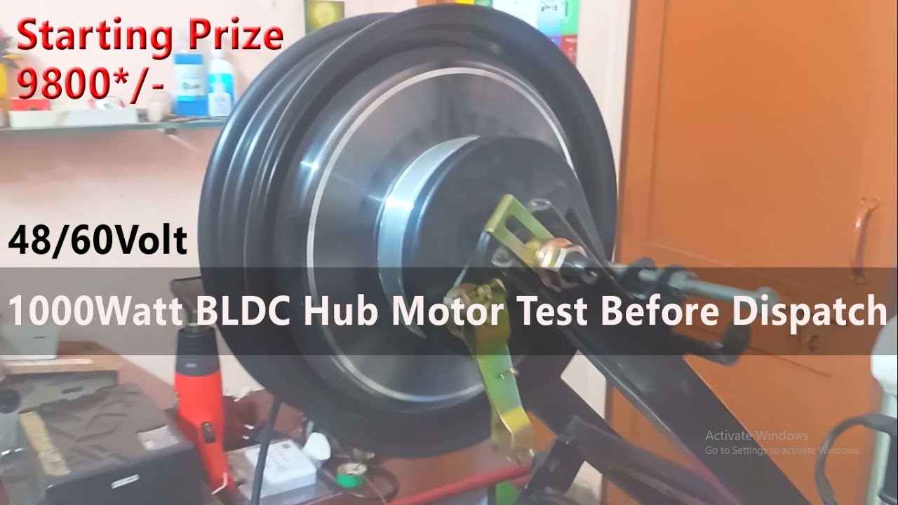 1000Watt BLDC Hub Motor 48/60volt II Test Before Dispatch at SRIAANEV