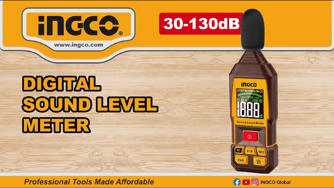 Ingco Sound Level Master Ψηφιακός Μετρητής Ήχου HETSL031 Digital sound level meter INGCO - YouTube