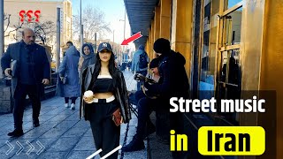 Performance of happy song at the request of passerby - on the street (COVER - In IRAN)