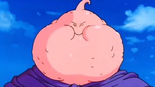 Majin Buu turns all the people in the city to candy