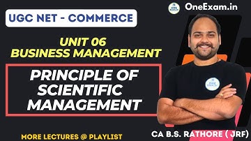 Principles of Scientific Management by CA B S Rathore
