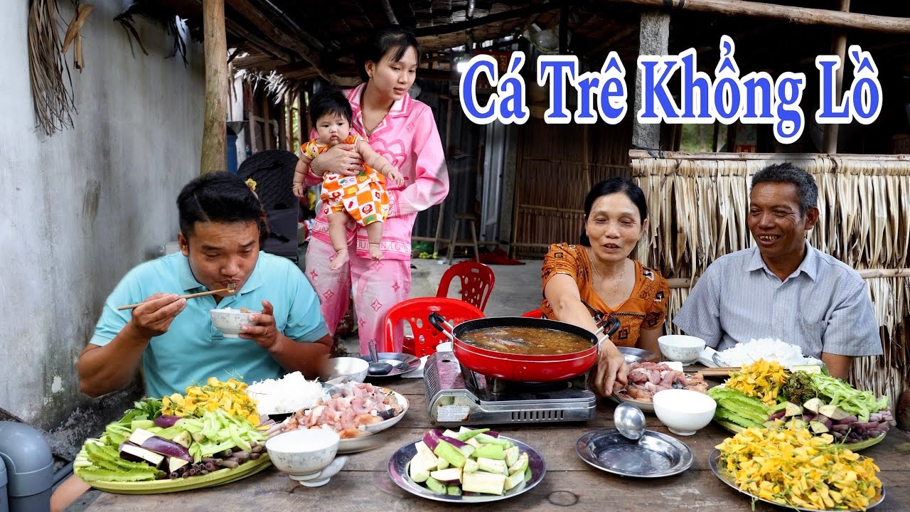 Quá Sức Con Cá Trê 3Kg Đem Nấu Lẩu Mắm Bông Điên Điển Thiệt Ngon | KBMQ