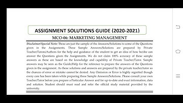 MCO 06 gnou Solved Assignment 2020-21