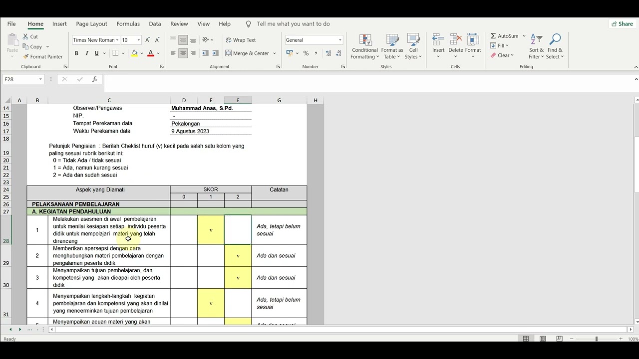 Instrumen supervisi kurikulum merdeka