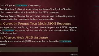How to Fix __typename Missing Error in Mock JSON Parsing for GraphQL Apollo Client on iOS