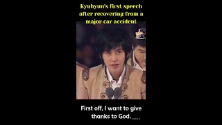 Kyuhyun's first speech after recovering from a major car accident #superjunior #shorts #shortsvideo