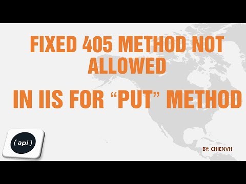 Fixed: 405 method not allowed in IIS for 