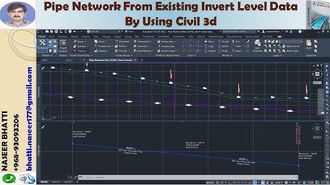 Pipe Network From Existing Invert Level Data By Using Civil 3d