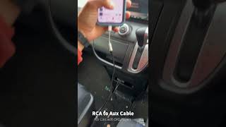How to use RCA to AUX cable to play Music in Car with DVD Player