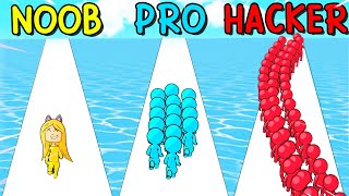 NOOB vs PRO vs HACKER - Runner Pusher😄| Bella