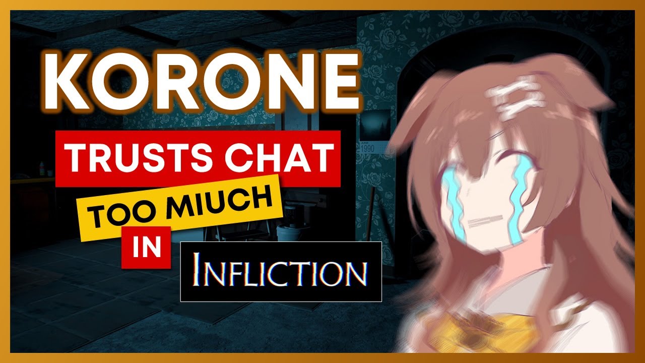 Inugami Korone trusts chat to help her through Infliction's more harrowing jumpscares