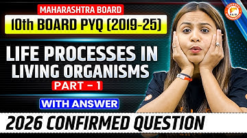 Life Processes In Living Organisms Part 1 PYQs (2019–25) | Class 10 Biology | MH Board | Krushi Mam