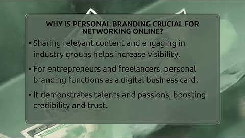 Why Is Personal Branding Crucial For Networking Online? - The Millennials Mindset