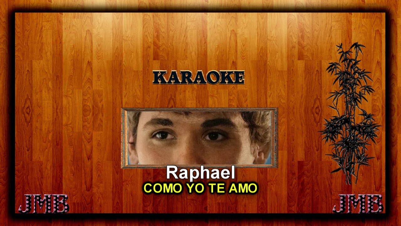 Karaoke Raphael Como Yo Te Amo YouTube
