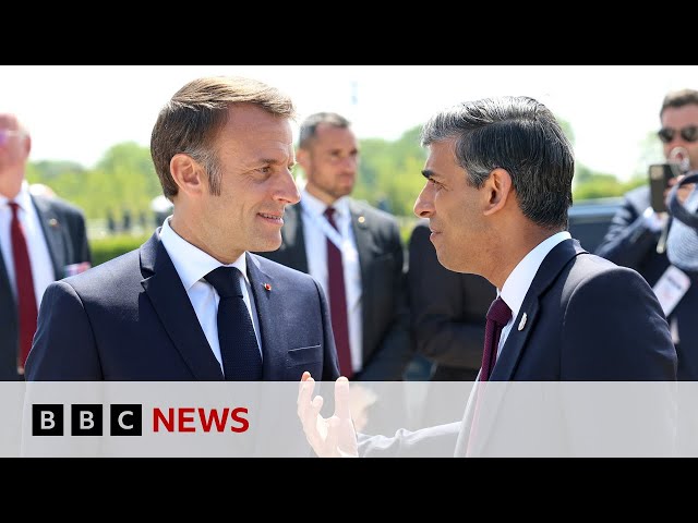 UK PM Rishi Sunak apologises for leaving France D-Day events early | BBC News class=