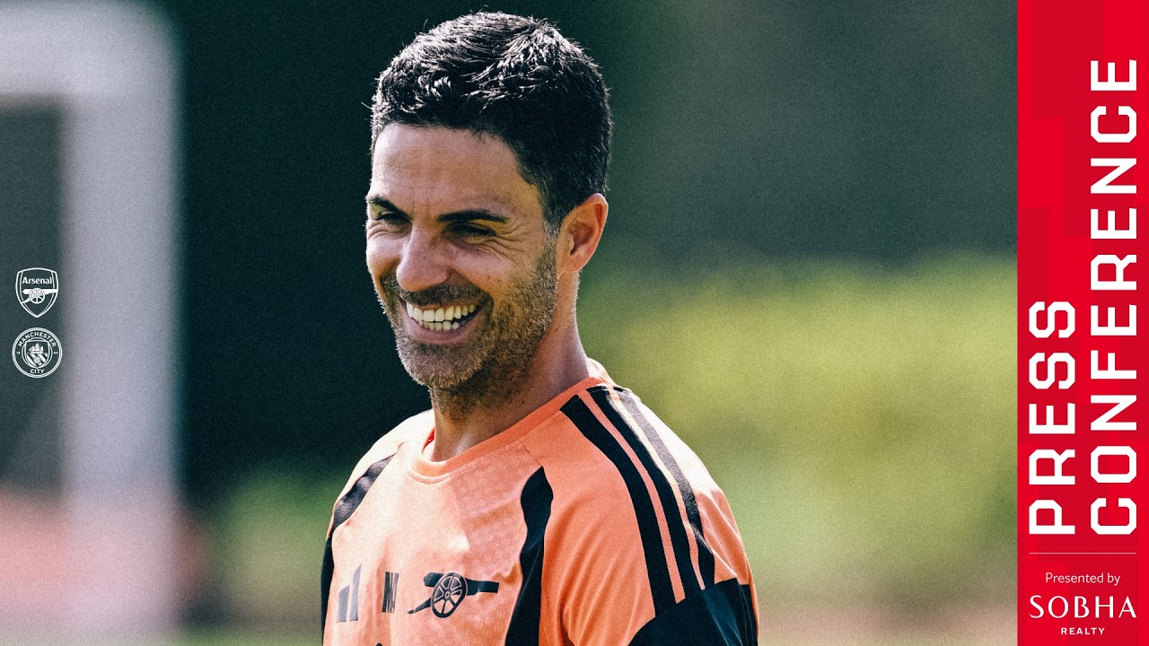 PRESS CONFERENCE | Mikel Arteta on the Community Shield, Man City, Saka, Rice, Nwaneri, Dowman