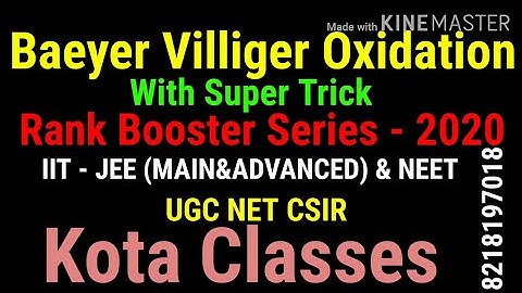 Baeyer Villiger Oxidation By Yogesh Kumar Chemistry Guru Kota Classes