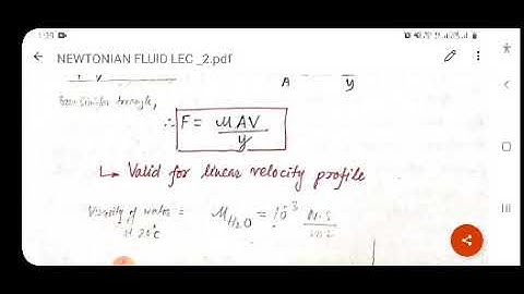 SAITM MECHANICAL SEM-4 FM NEWTONIAN AND NON NEWTONIAN FLUIDS MD TARIQUE ANWAR LECTURE 2