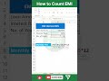Excel EMI Calculator Formula #excel #exceltricks #excelformulas #shorts #excelshortcuts