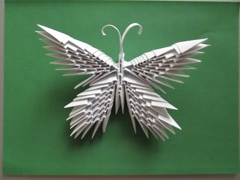 Бабочка из модулей оригами схема подробная