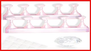 MISSELF Nail Stand with Putty for Painting Nails Fake False Press ons, Acrylic Nail Art Practice