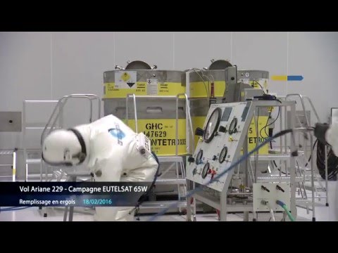 Préparation du satellite EUTELSAT 65W