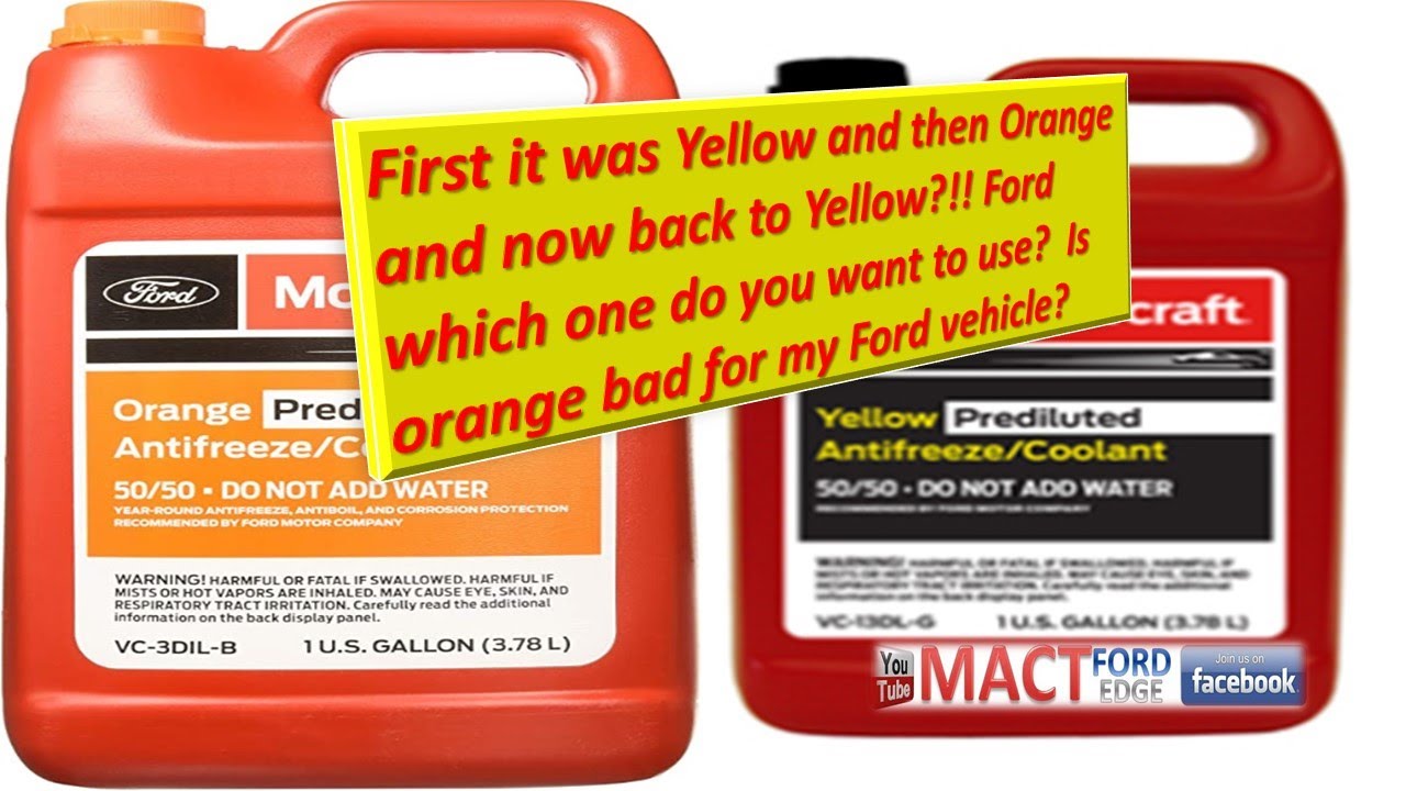 Ford Coolant Yellow to orange and back to yellow. Corrosion of