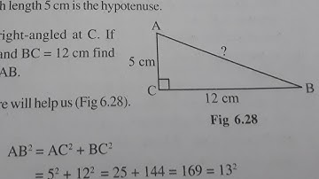 Pythagoras Property of Right Angled triangle: Chapter 6 maths class 7 triangle and its properties