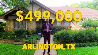 INSIDE A $499,000 BEAUTIFUL CORNER LOT HOME IN ARLINTON, TX.