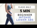 LOWER ABS INTENSE 5 MIN BEGINNER LEVEL 2 // Home Workout // Hourglass Series - Workout Baby