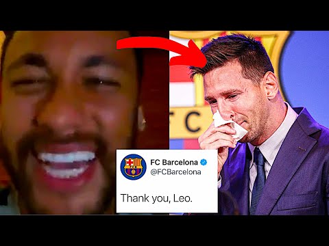 FOOTBALLERS REACT TO LIONEL MESSI LEAVING FC BARCELONA - Messi Confirms Leave in Press Conference