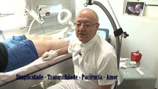 Para escleroterapia salina solução