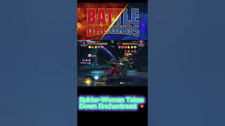 Spider-Woman Takes Down Enchantress! 💥 | MCOC Battlegrounds Shorts #marvel #kabamcoc #mcoc #kabam